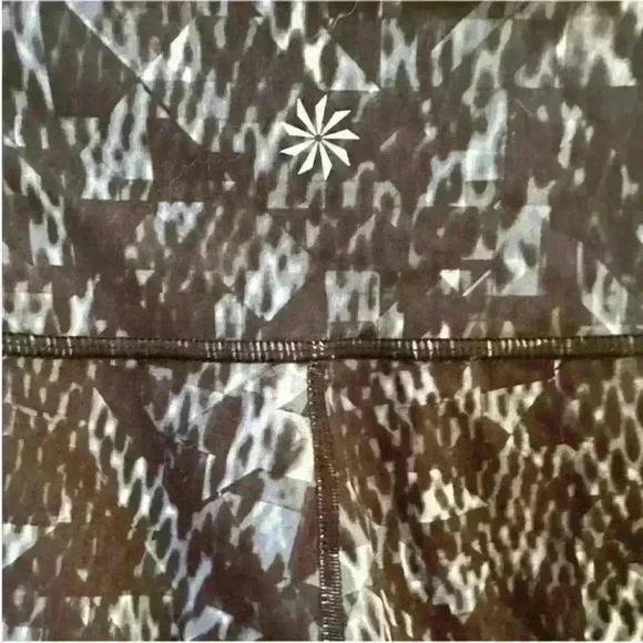 Athleta "Chaturanga" Women's Tights Cobra Black/ Gray Full Length Small EUC! - Picture 6 of 7